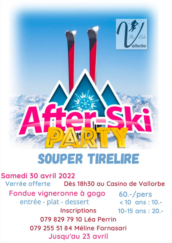 After Sky Party 2022 du Ski Club de Vallorbe